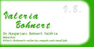 valeria bohnert business card